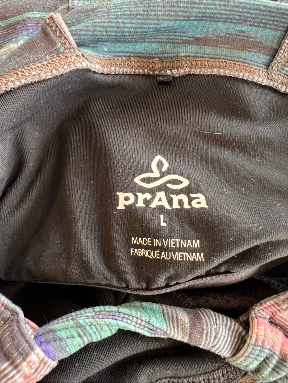 prAna Striped Athletic Dress Built In Shelf Bra Racerback Size Large - Picture 3 of 9
